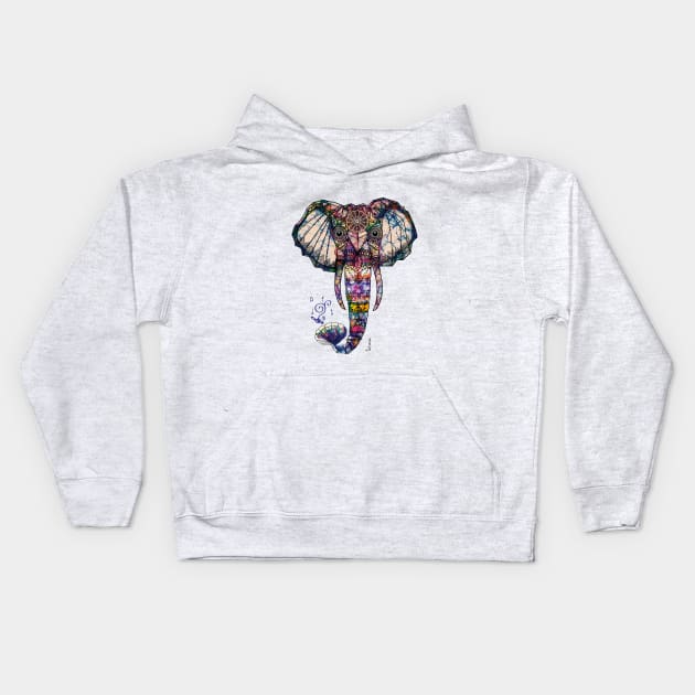 elephant Kids Hoodie by Tamaraj